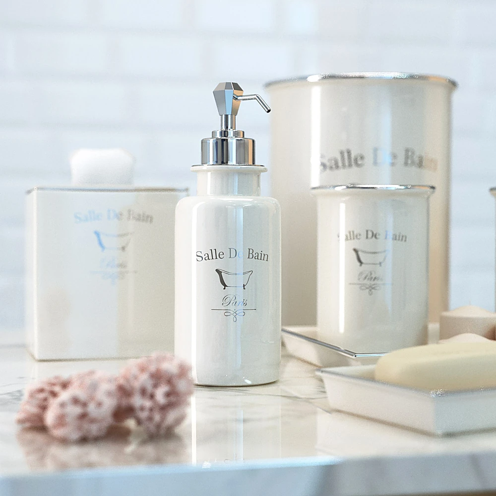 Classic Cream Bathroom Accessories Set (2)
