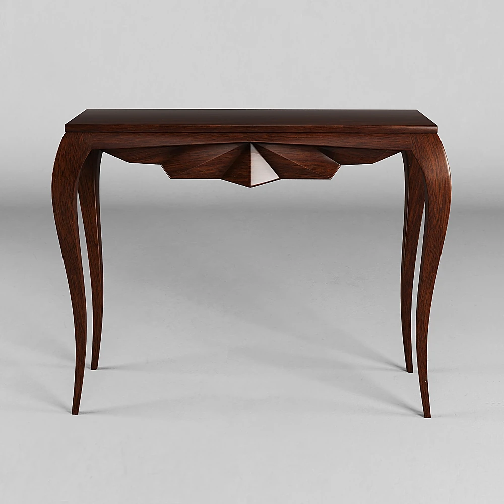 Art Deco Dark Wood Console Table