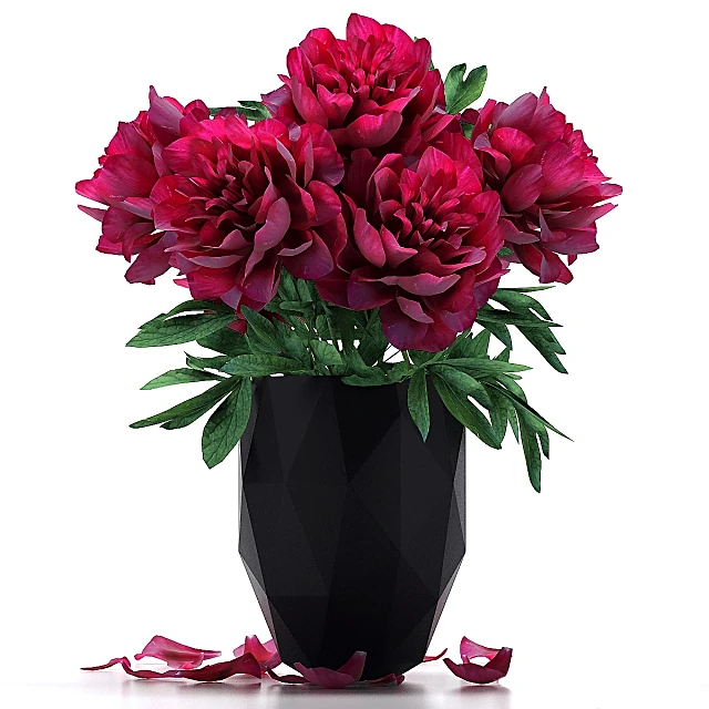 Bouquet of flowers with Geometric Vase