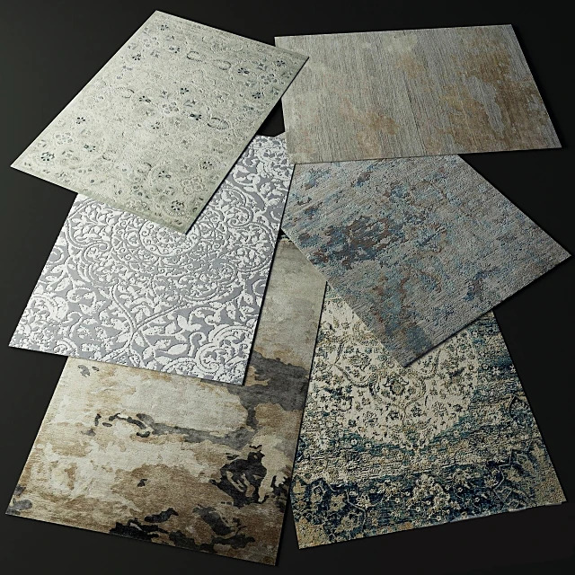Rug Collection with Diverse Patterns and Textures