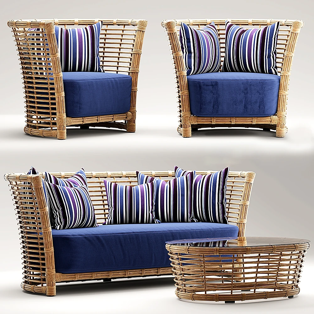 Sofa and Armchair Set 02 by Ato Venedig