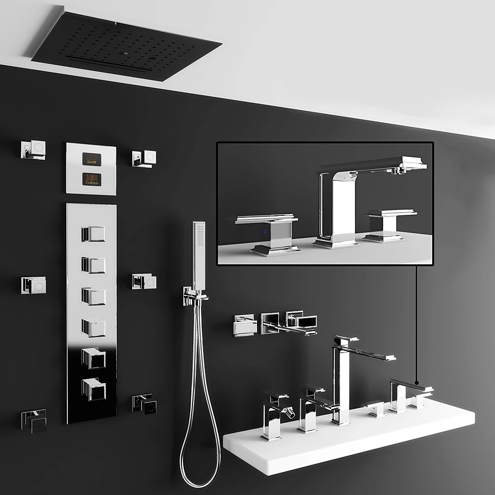 Shower and Faucet System 08 by Gessi