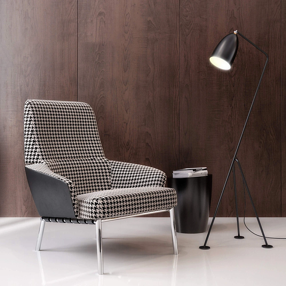 Armchair with floor lamp 96 by Minotti