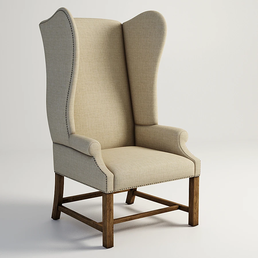 Classic Fabric Wingback Armchair