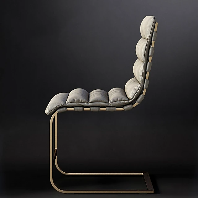 Padded Leather Chair with Cantilever Frame (2)