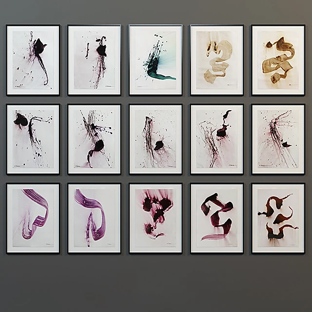 Abstract Art Prints Collection with Minimalist Frames (2)