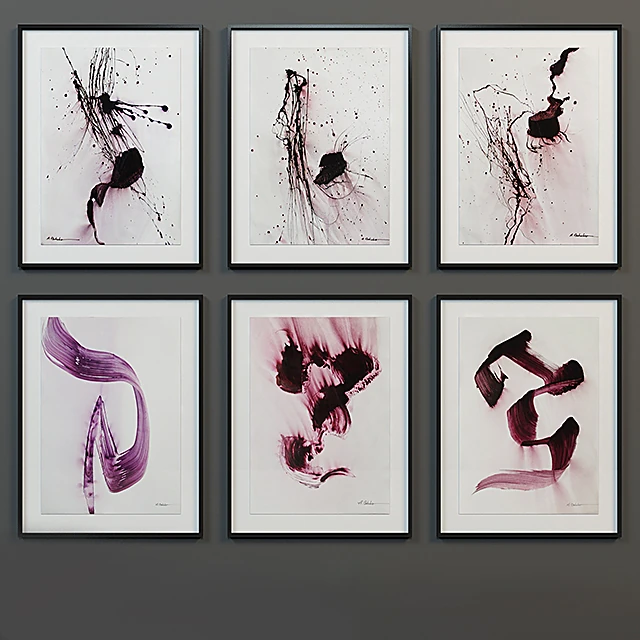 Abstract Art Prints Collection with Minimalist Frames (3)