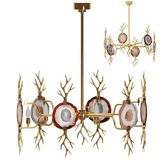 lighting - Chandelier Branch Agate 087 3ds Max