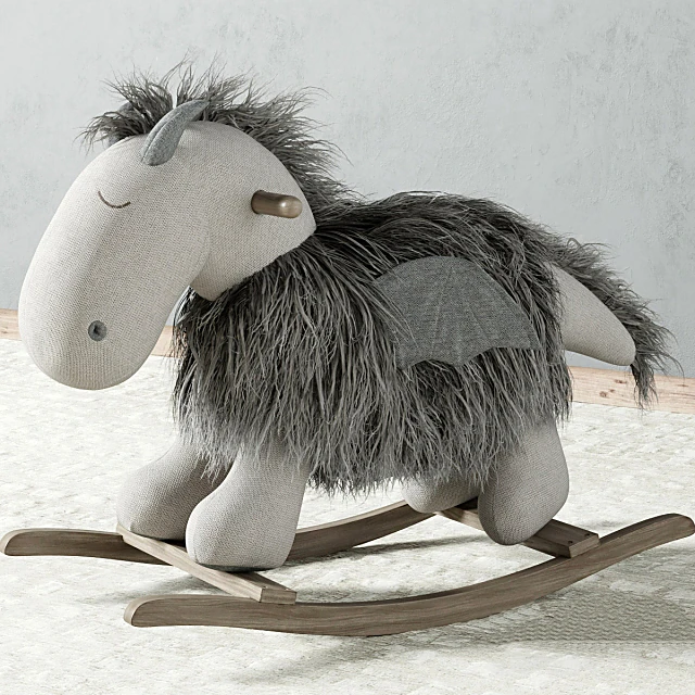 Plush Rocking Toy with Dragon Design