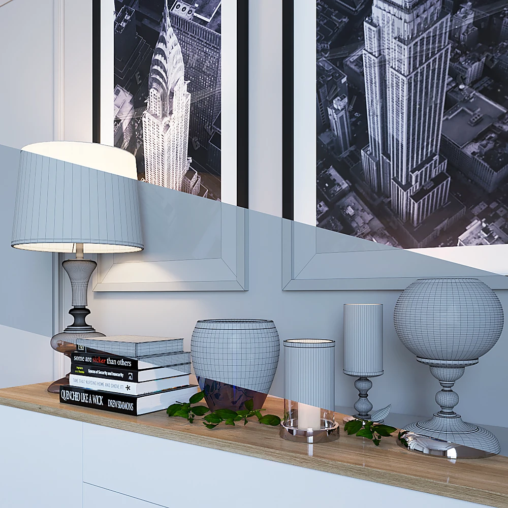 Sideboard & Chest of Drawer / Decorative set 3