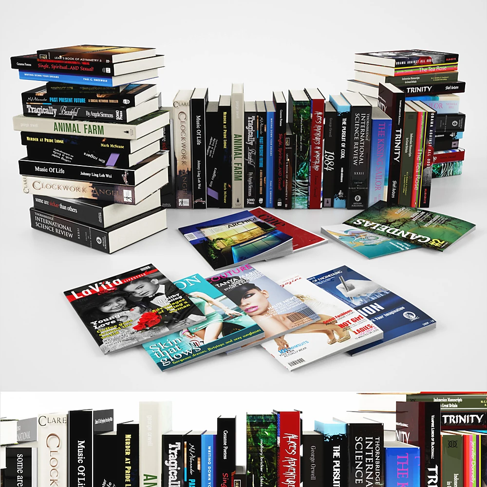 Book Collection with Diverse Covers
