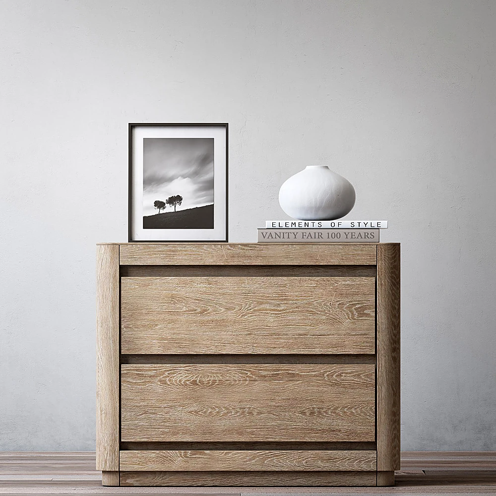 Modern Light Wood Chest of Drawers with Rounded Edges (2)