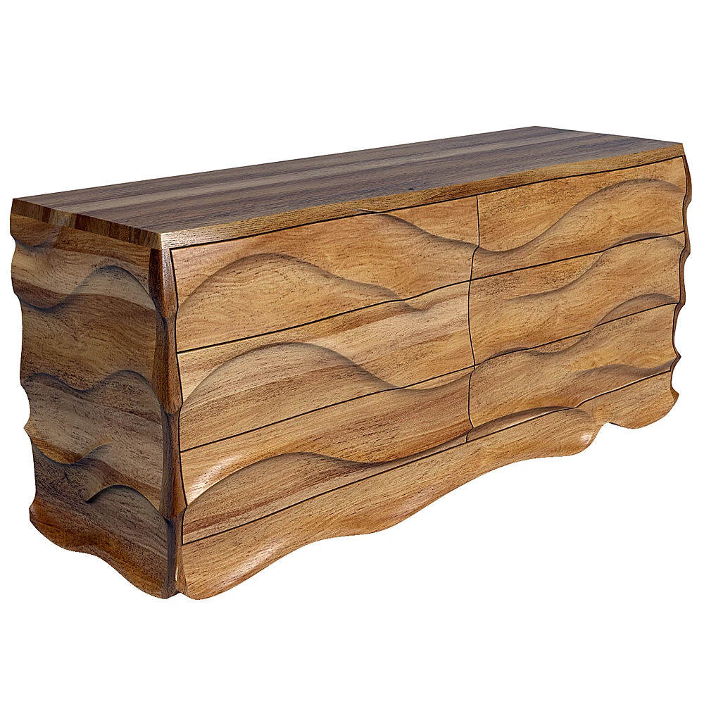Sideboard with Wavy Wood Texture