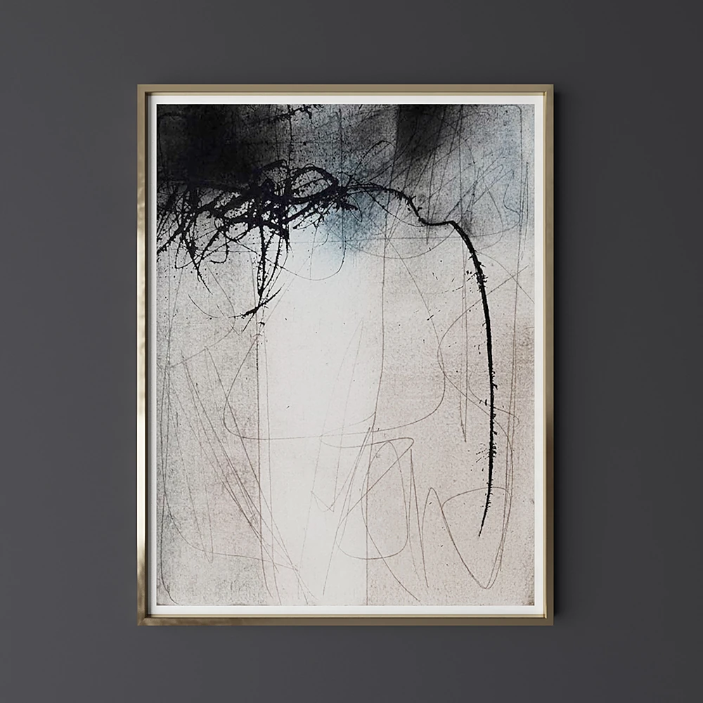Abstract Artwork with Metallic Frame (2)