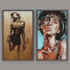 Set of modern paintings ART