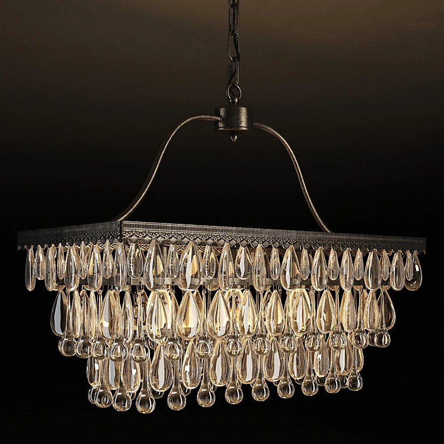 Classic Chandelier with Crystal Drops