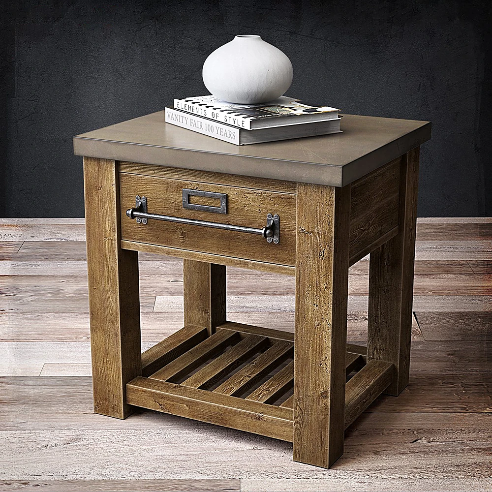 Chest of Drawer with Industrial Wood and Metal