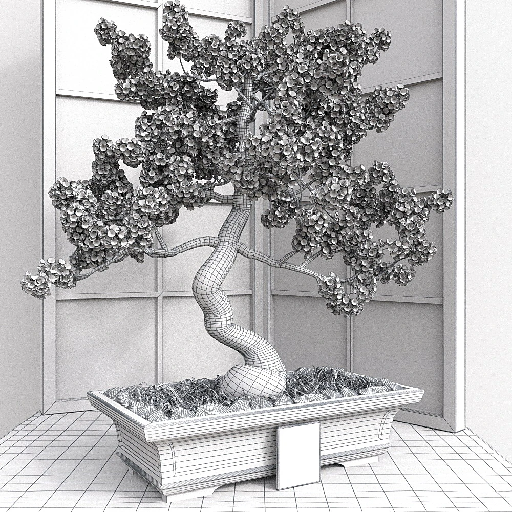 Sakura Bonsai Tree with Pink Blossoms (2)
