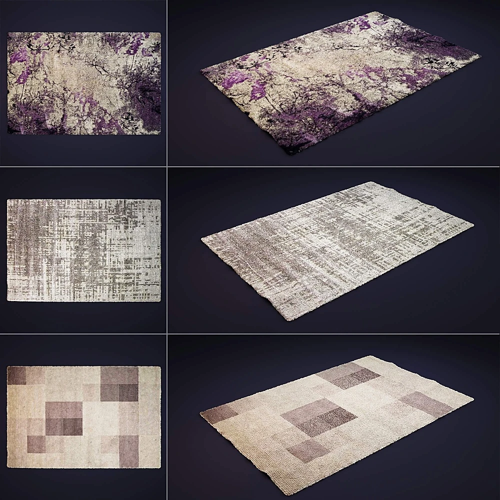 Collection of Carpets with Varied Modern Patterns