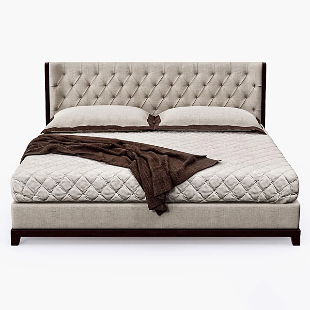 Upholstered Bed with Tufted Headboard