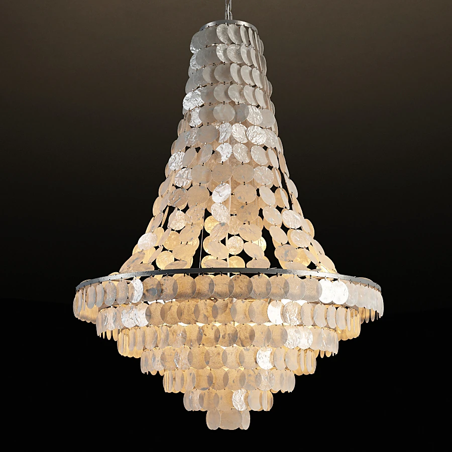 Wille Tiered Chandelier with Translucent Discs