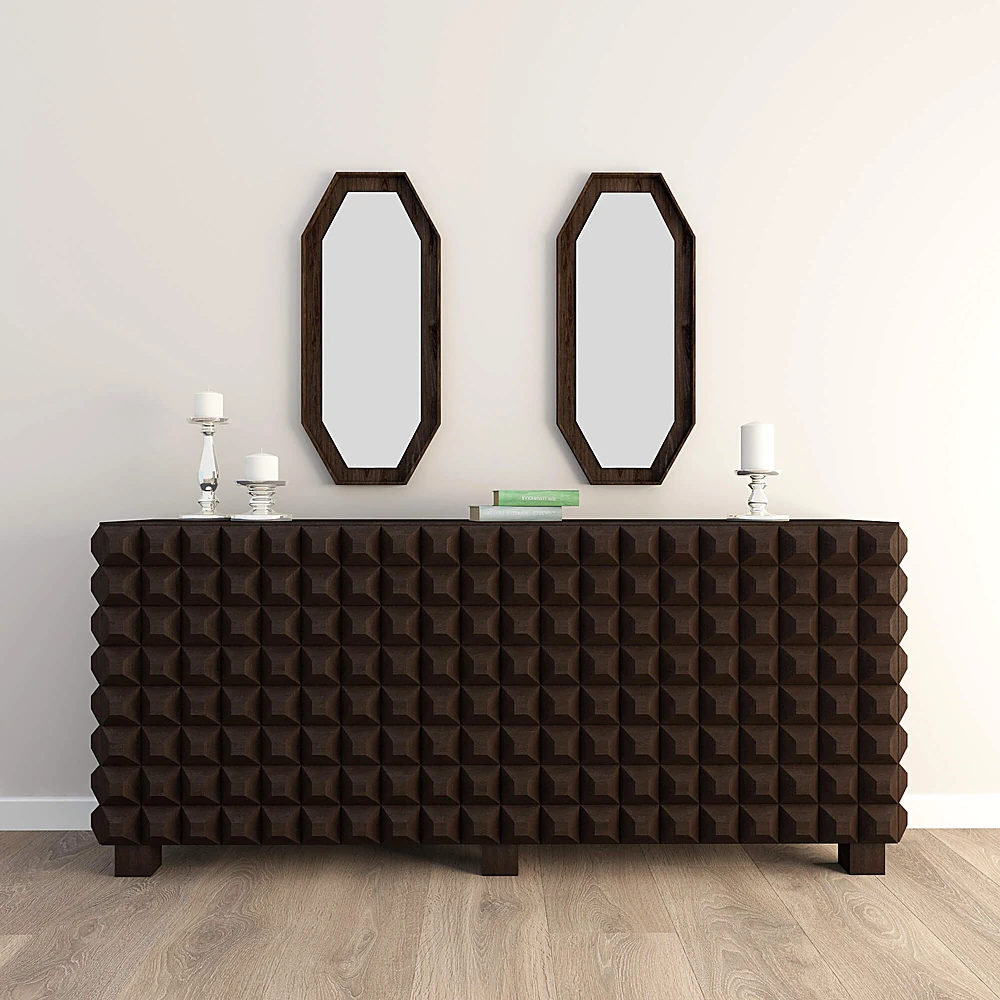 Chest of Drawers with Pyramidal Dark Wood Texture (2)