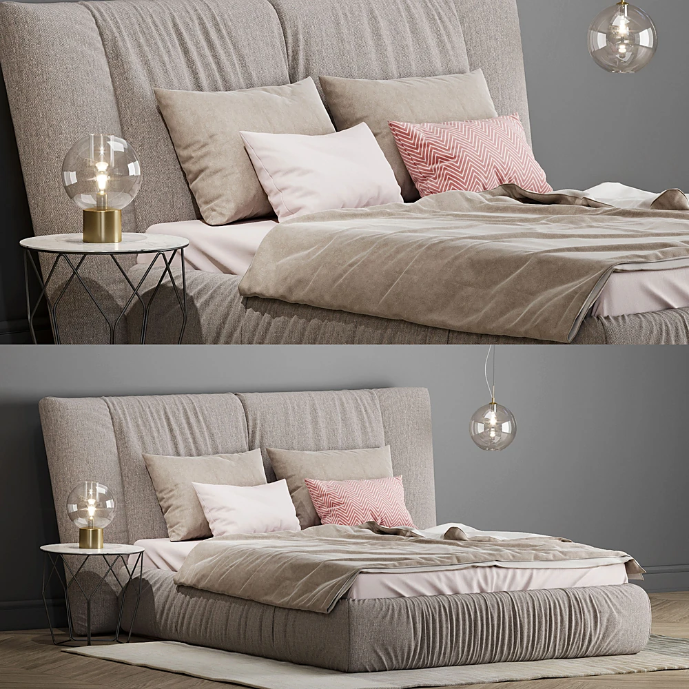 Upholstered Bed Youniverse 07 by Bonaldo
