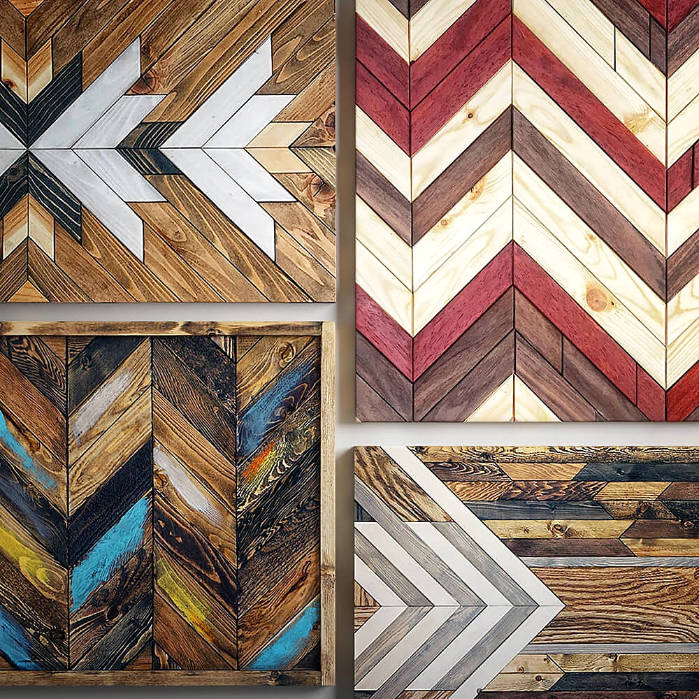 Geometric Wood Panel