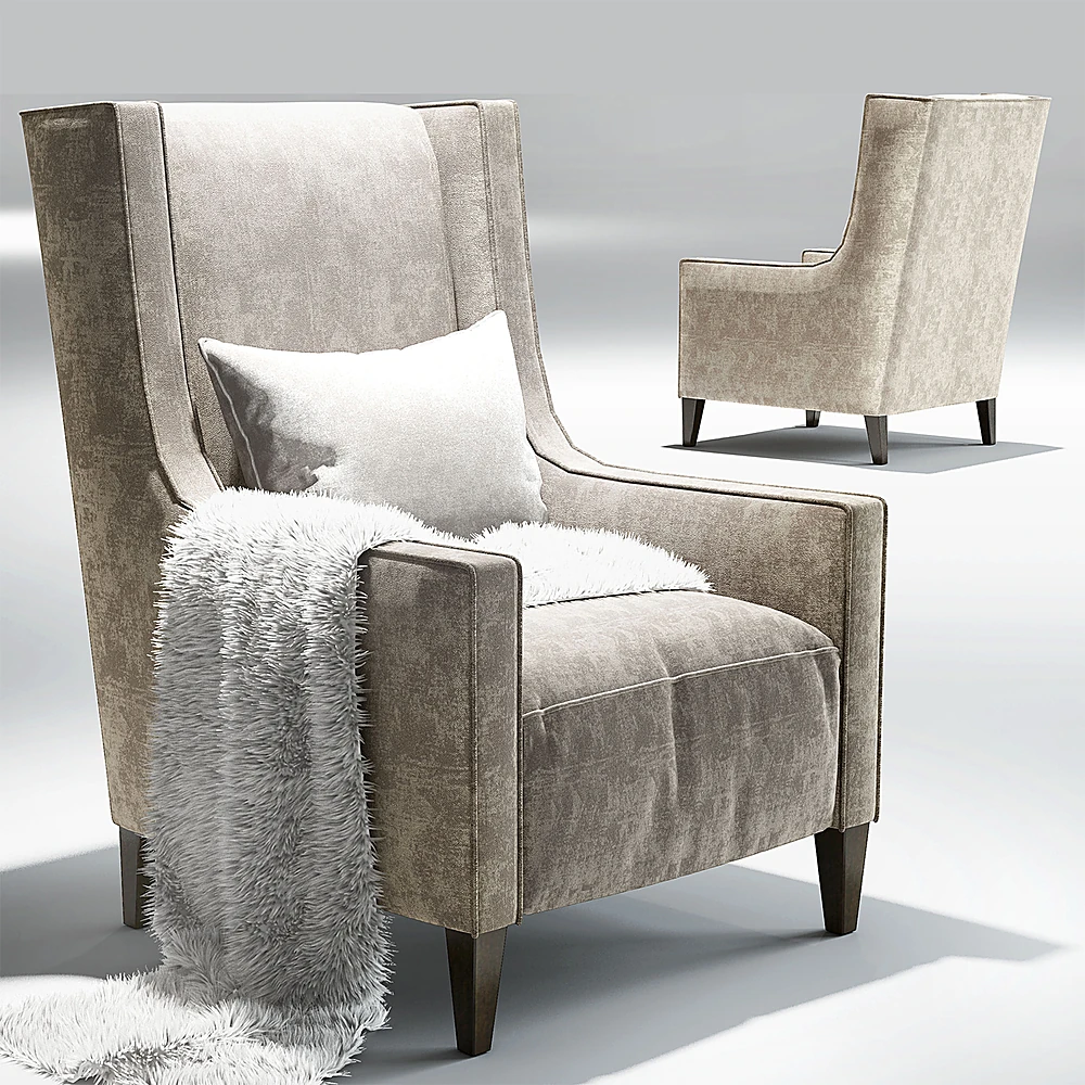 Upholstered Armchair with Classic Design