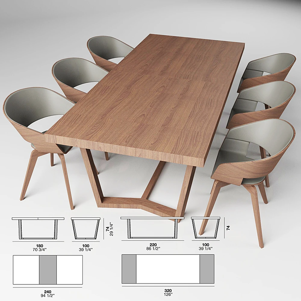 Modern Wooden Dining Table Set