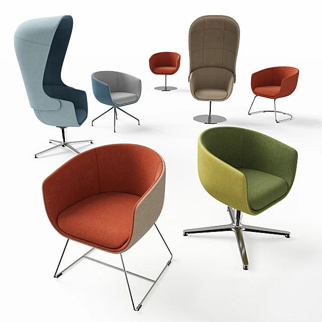 Collection of Modern Colorful Armchairs