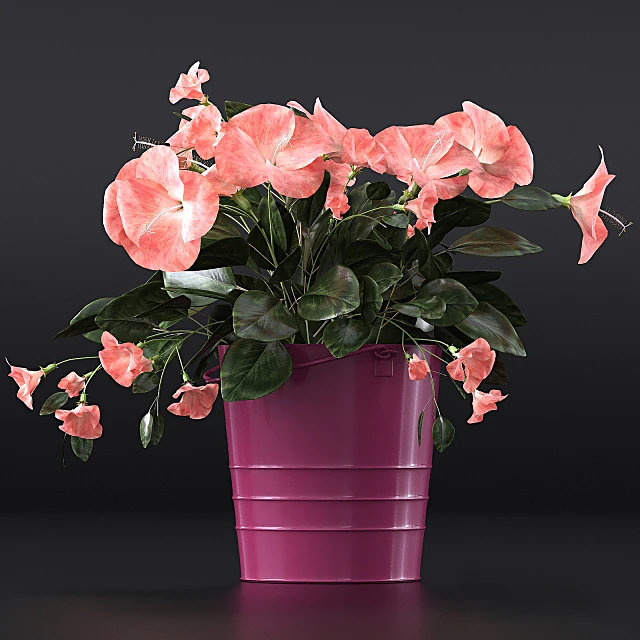 Bouquet of flowers with pink blooms
