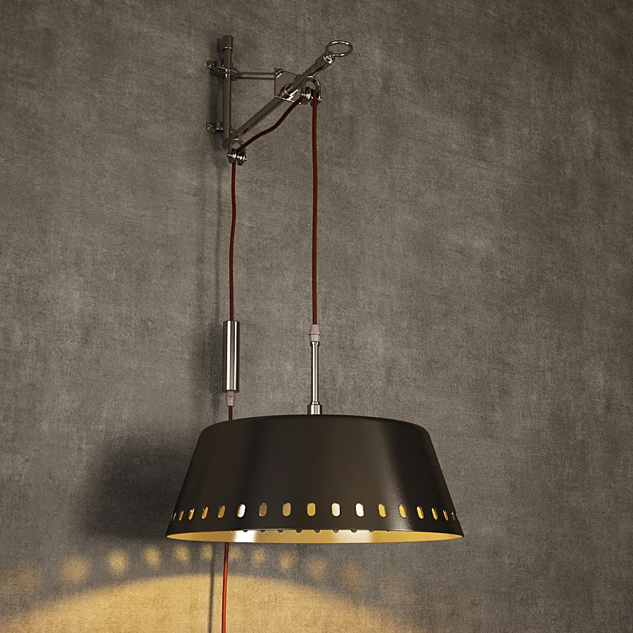 Wall light with Perforated Metal Shade