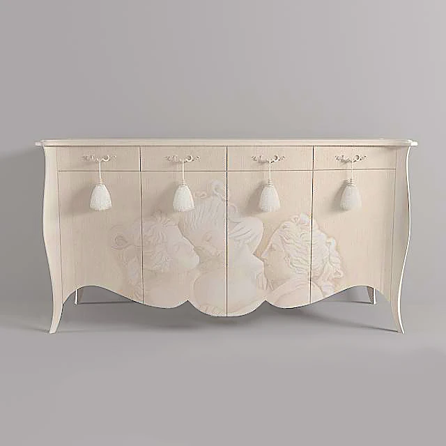 Neoclassical Cabinet with Relief Details