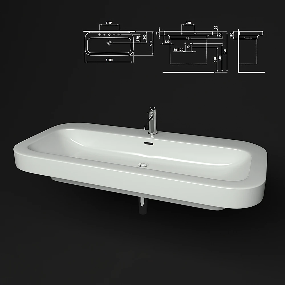 Washbasin Palomba 108 by Laufen
