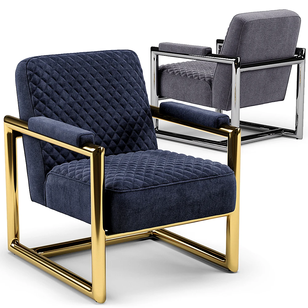 Modern Armchair with Quilted Upholstery (2)