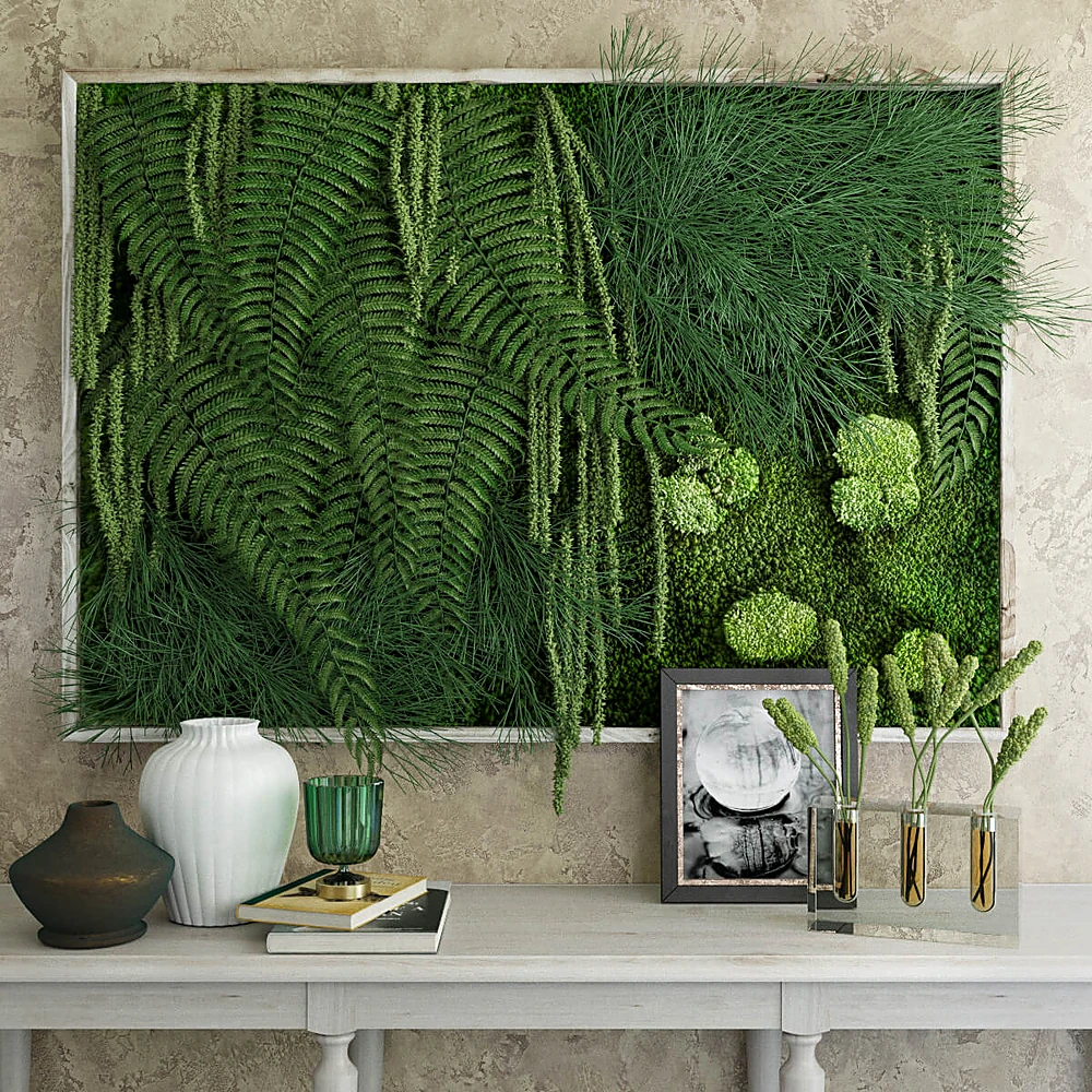 Vertical Garden with Mixed Greenery