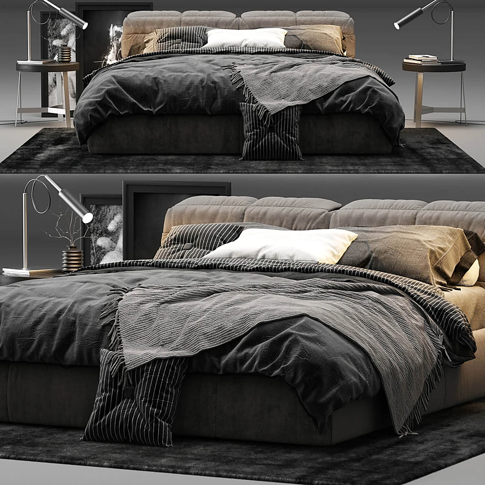 Upholstered Bed Dunn 02 by Ditre Italia