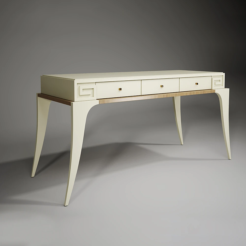 Chest of Drawer with Neoclassic Style and Brass Handles