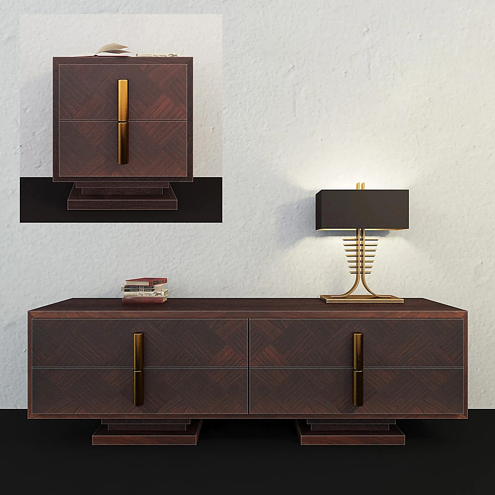 Dresser and Nightstand Set Nestor 8 by Smania