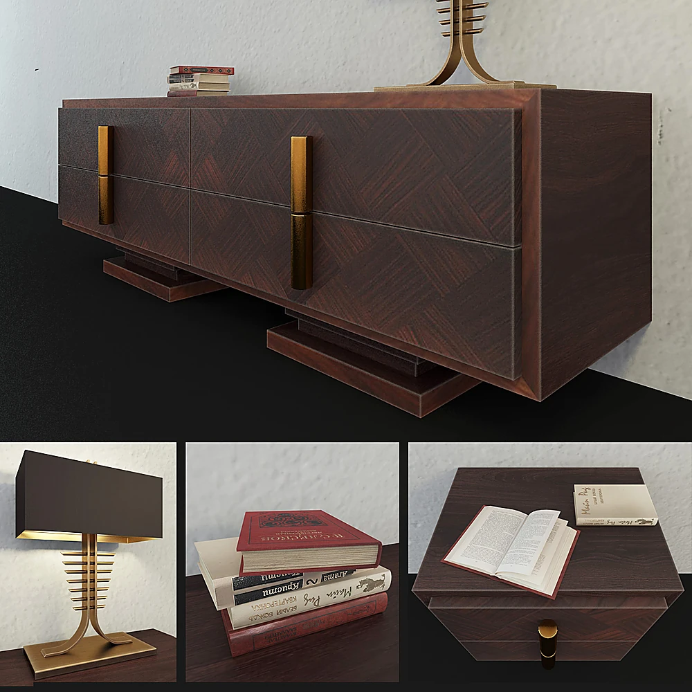 Dresser and Nightstand Set Nestor 8 by Smania (2)