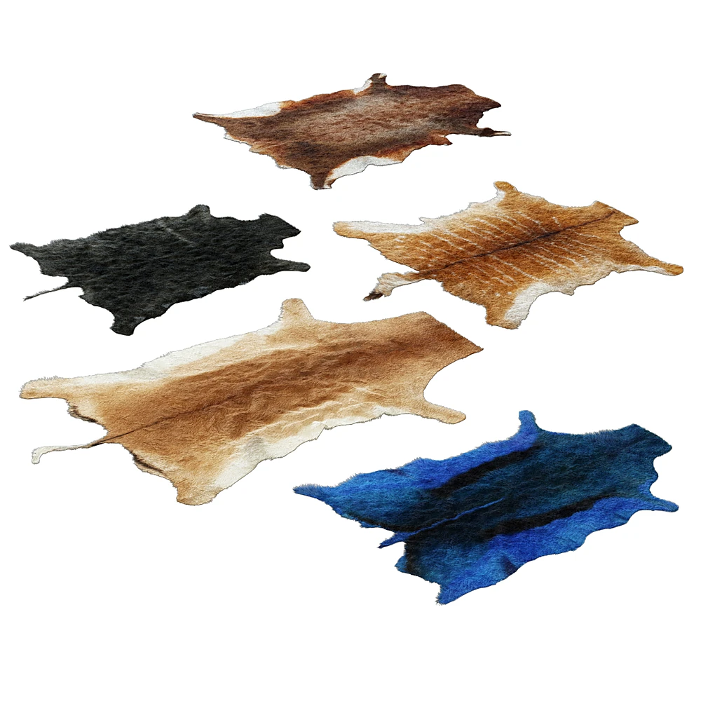 Animal Skin Carpets with Varied Textures