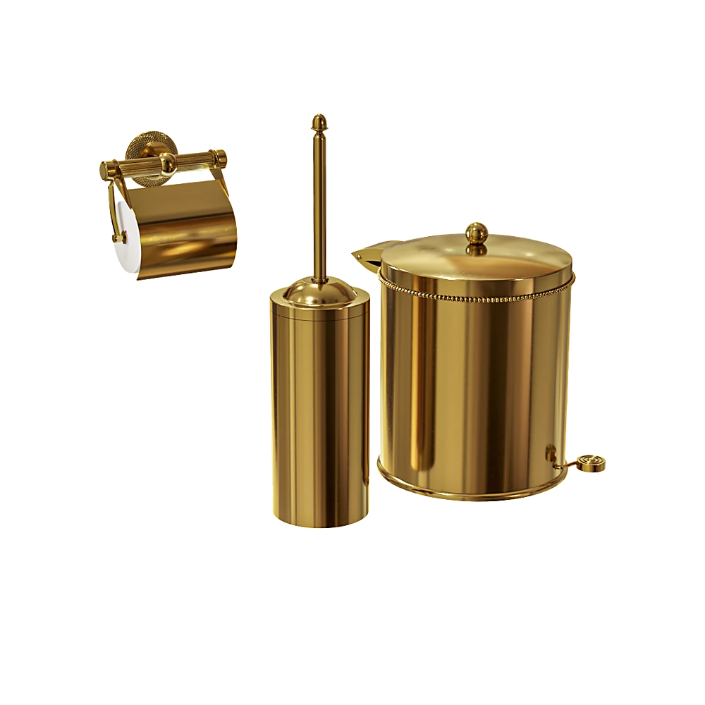 Bathroom accessories set by Cristal et Bronze