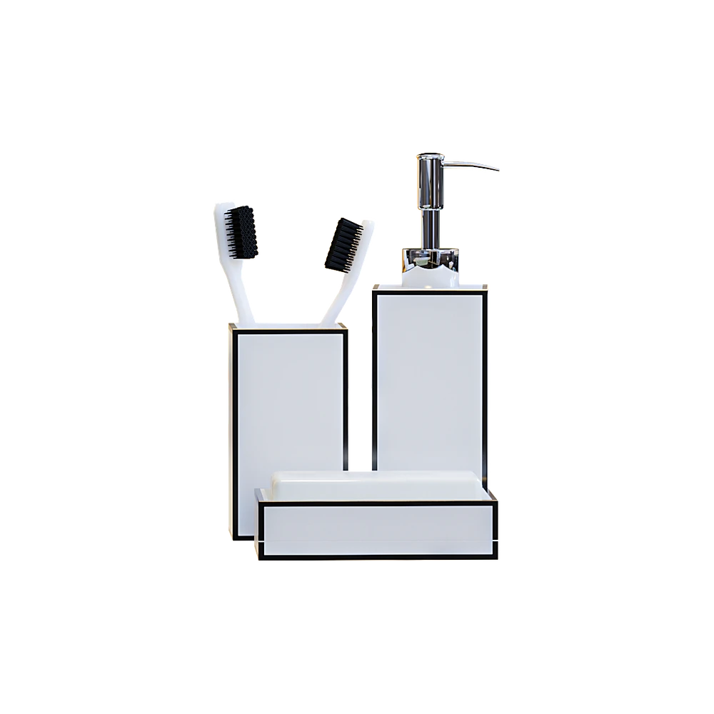 Bathroom Accessory Set black and white by Zara Home