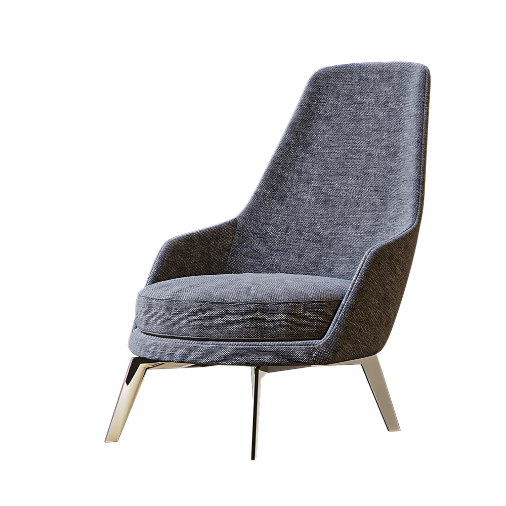 Urban Style Armchair with Steel Base