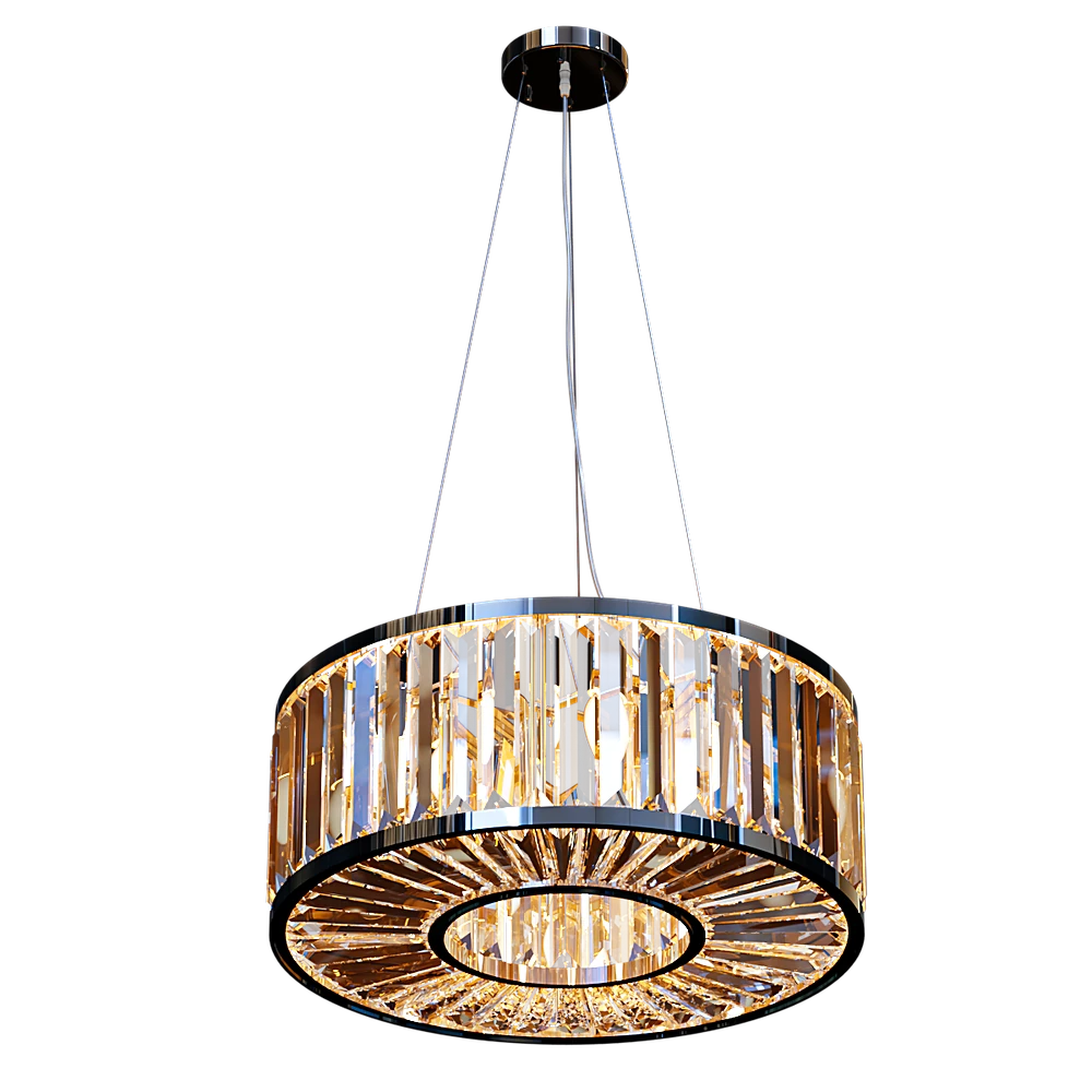 Chandelier with Faceted Glass Crystals