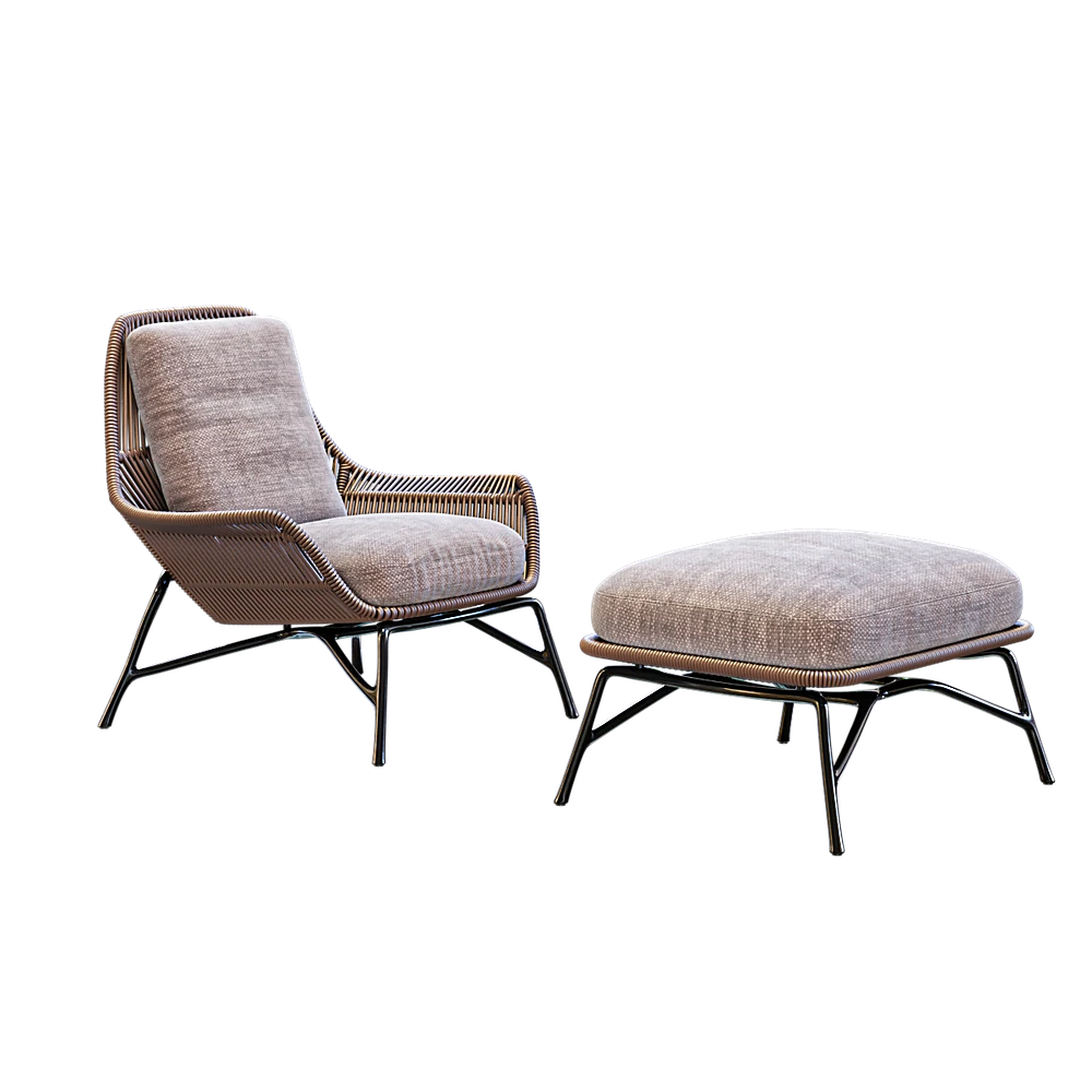 Modern Woven Cord Armchair
