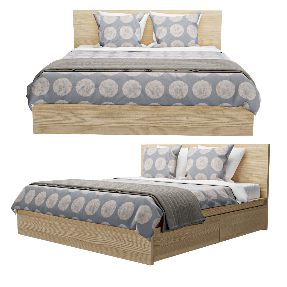 Bed Malm - Download the 3D Model (25453) | zeelproject.com