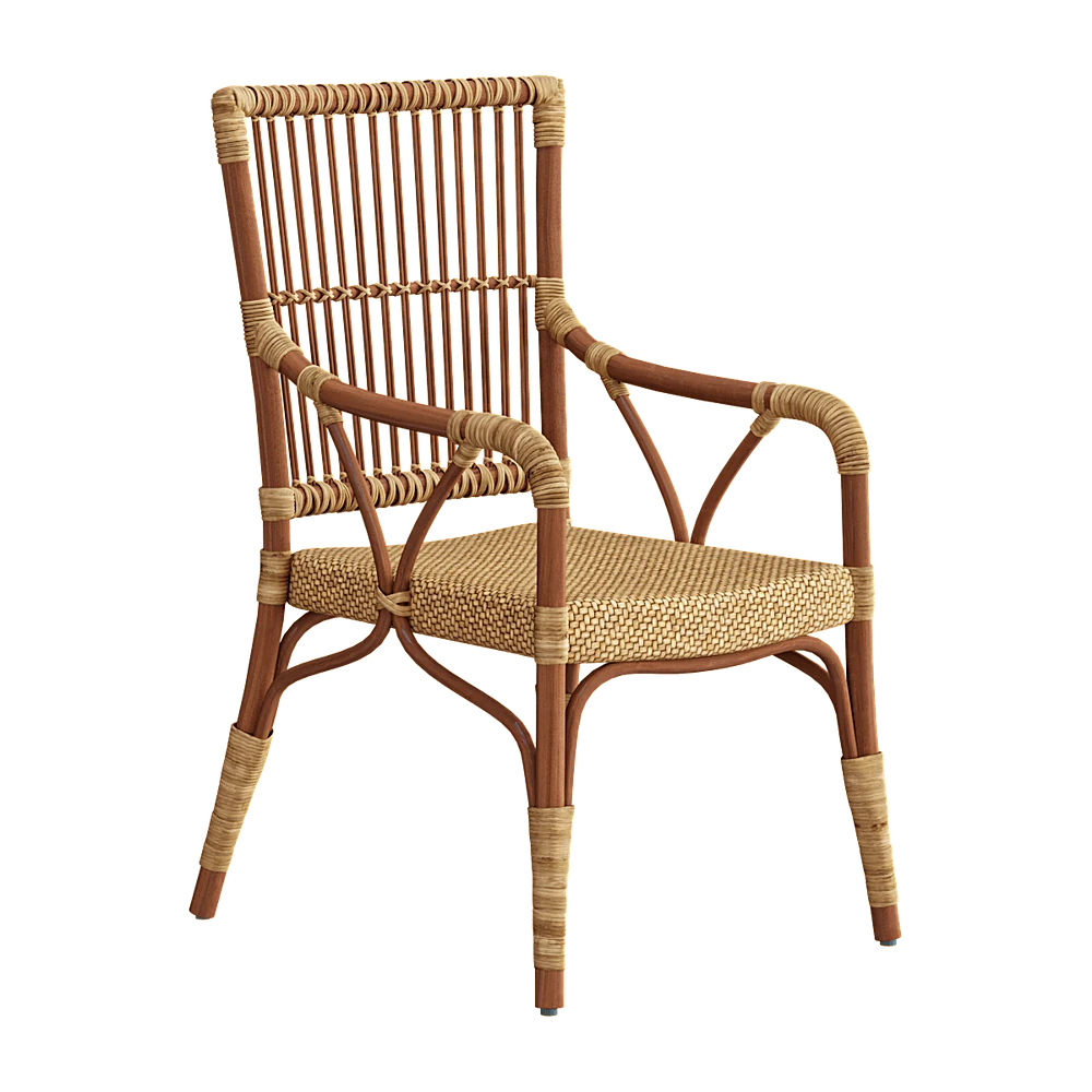 Rattan Chair with Woven Details