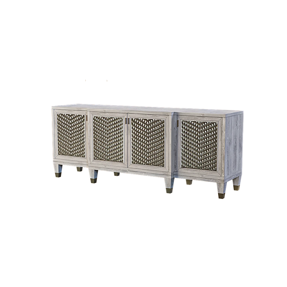 Sideboard with Patterned Metal Doors